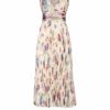 Dresses | Luisa Beccaria Pleated Macro Anemones Printed Chiffon Dress