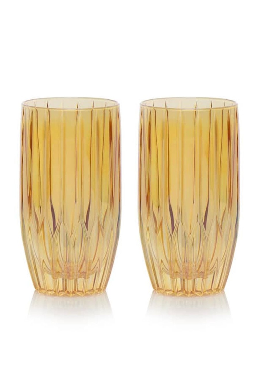 Tumblers | Luisa Beccaria Ambra Set Of Two Large Tumbler Glass