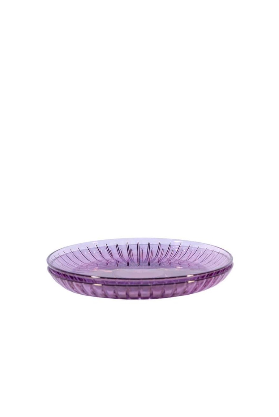 Plate | Luisa Beccaria Purple Set Of Two Glass Fruit Plate