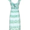 Dresses | Luisa Beccaria Flowery Striped Cutout Dress