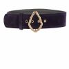 Belt | Luisa Beccaria Plum Velvet Belt