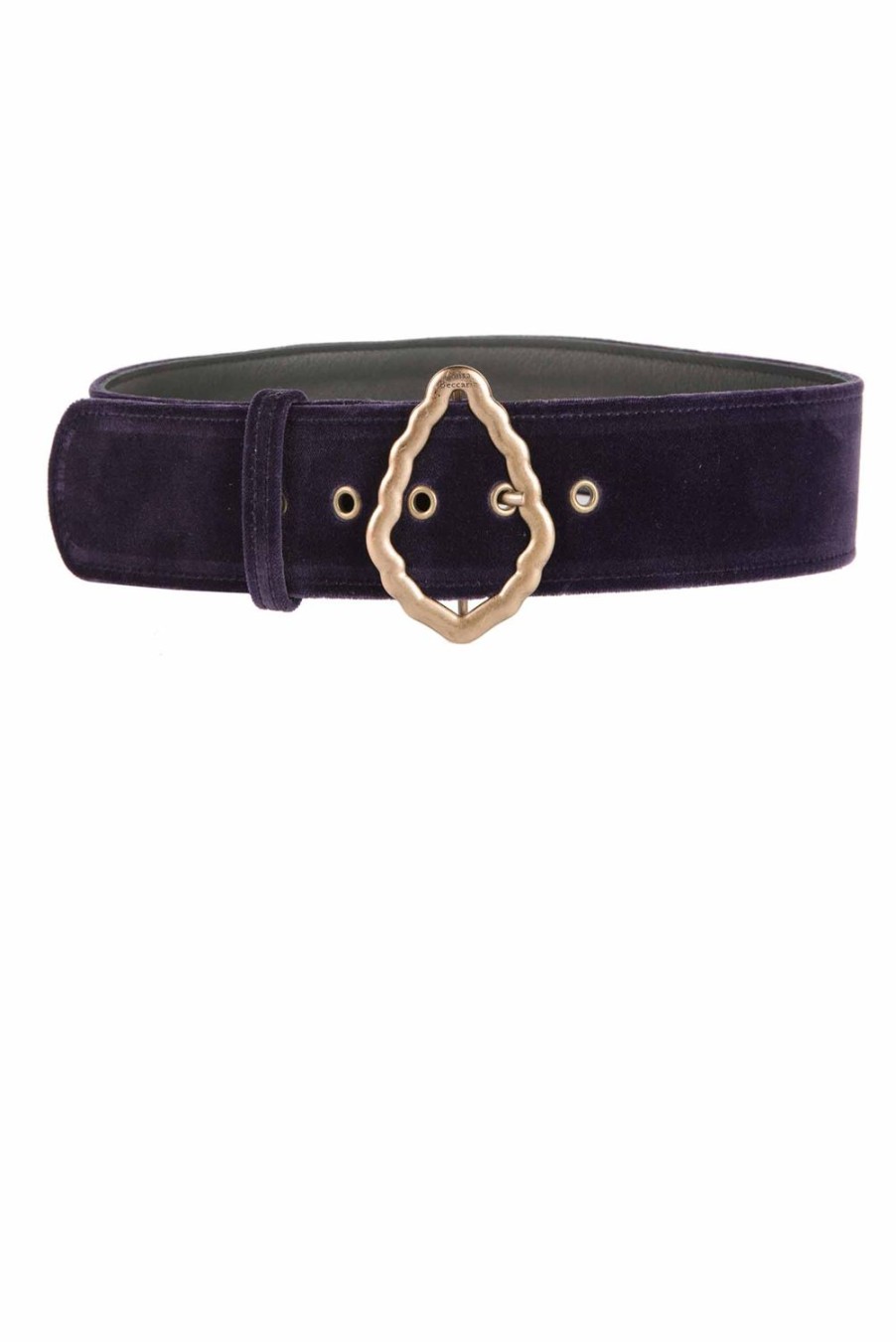 Belt | Luisa Beccaria Plum Velvet Belt