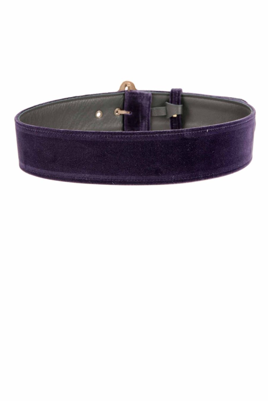 Belt | Luisa Beccaria Plum Velvet Belt