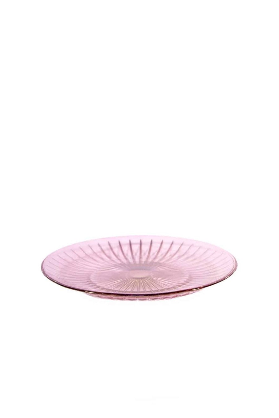 Plate | Luisa Beccaria Pink Set Of Two Glass Plate