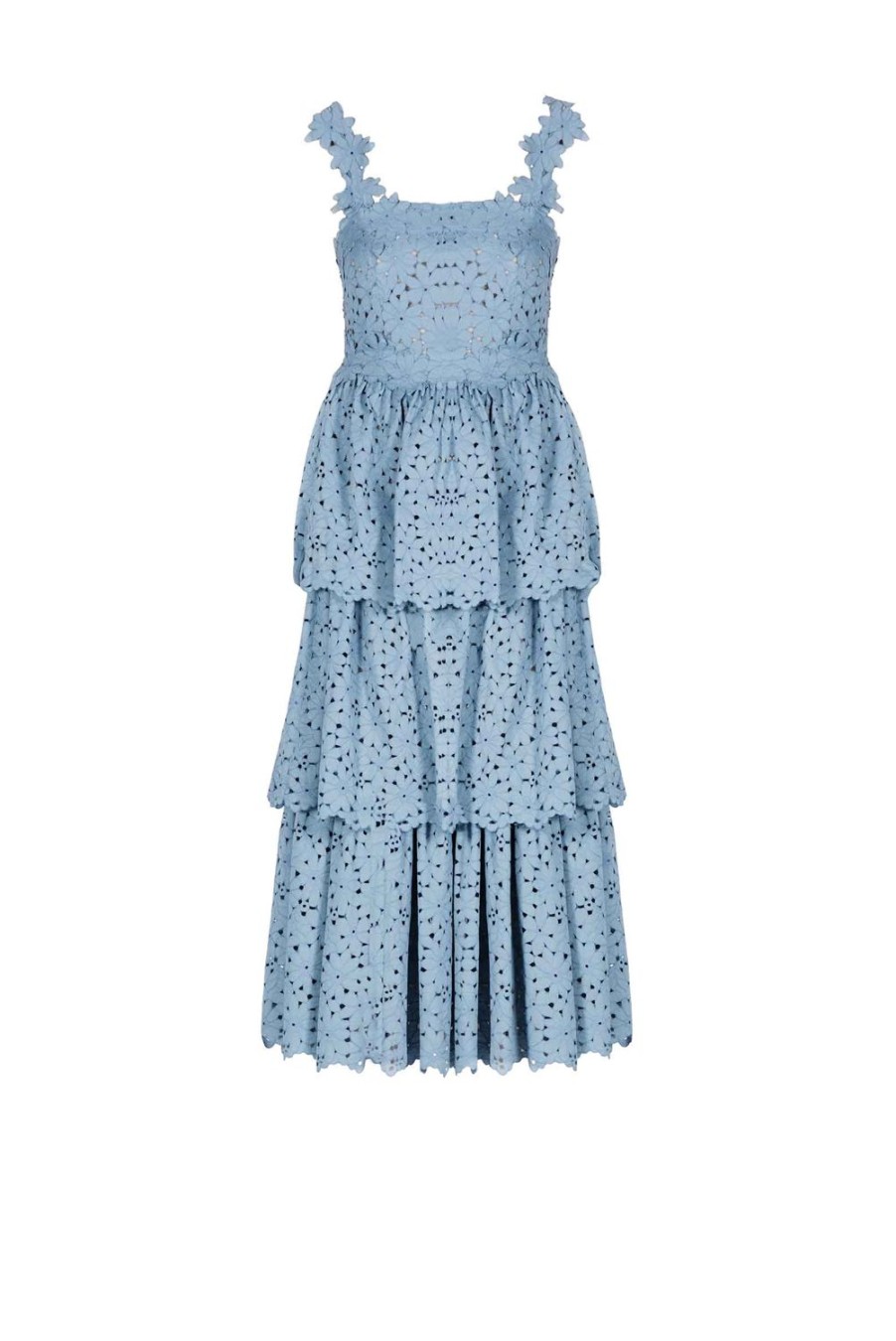 Dresses | Luisa Beccaria Tiered Floral Lace Dress