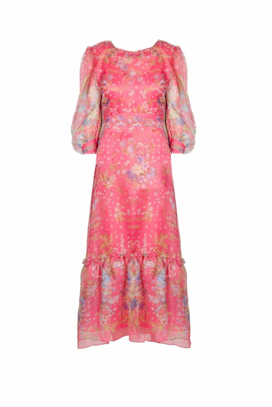 Dresses | Luisa Beccaria Floral Print Silk Organza Dress