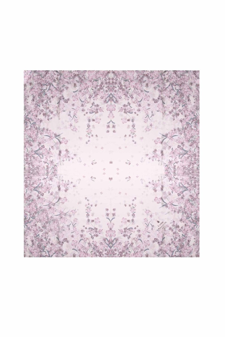 Scarf | Luisa Beccaria Small Flowers Printed Silk Scarf