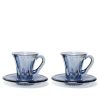 Cups | Luisa Beccaria Blue Set Of Two Prestige Transparent Coffee Cups