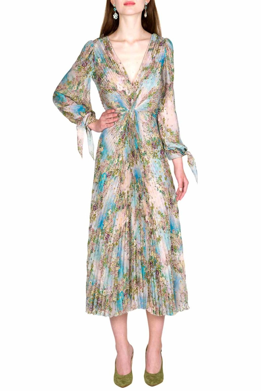 Dresses | Luisa Beccaria Floral Print Chiffon Dress