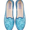 Shoes | Luisa Beccaria Turquoise Roses Vibi Loafers