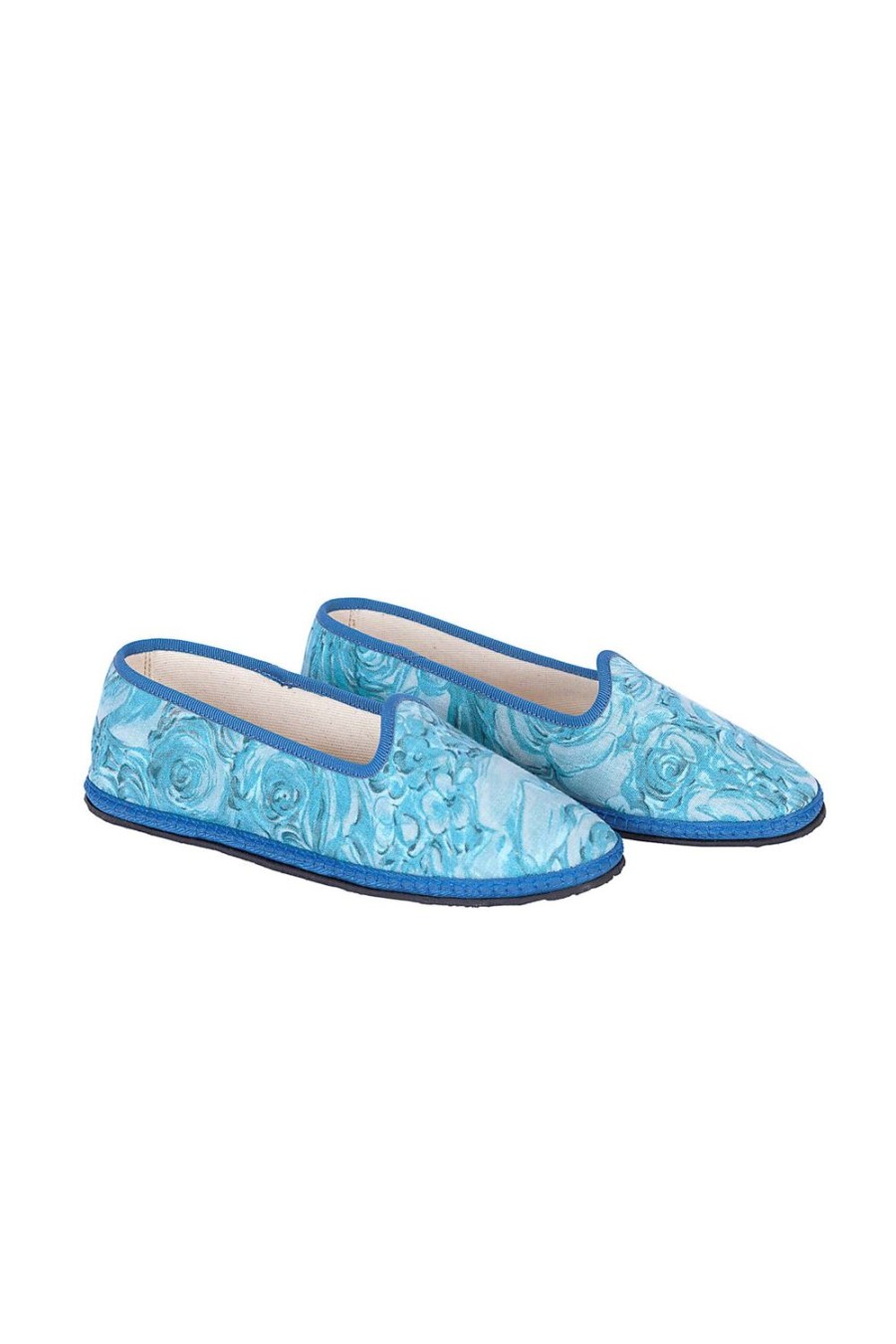 Shoes | Luisa Beccaria Turquoise Roses Vibi Loafers