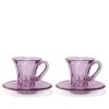 Cups | Luisa Beccaria Purple Set Of Two Prestige Transparent Coffee Cups