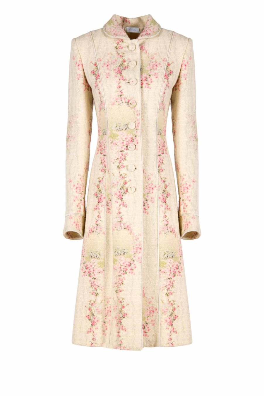 Jackets & Coats | Luisa Beccaria Wool Circle Of Roses Coat With Lurex