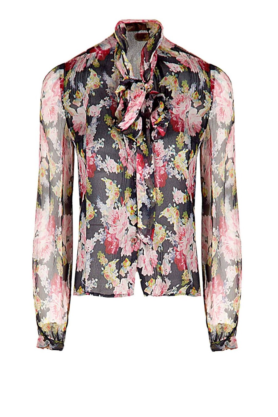 Tops & Blouses | Luisa Beccaria Floral Chiffon Blouse