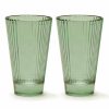 Tumblers | Luisa Beccaria Green Set Of Two Isis Water Glass