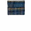 Card Holder | Luisa Beccaria Plaid Blue Virgin Wool Card Holder