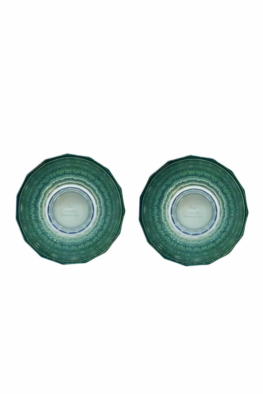 Tumblers | Luisa Beccaria Shade Blue To Green Set Of Two Large Duccio Tumbler With Base