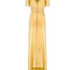 Dresses | Luisa Beccaria Yellow Silk Bottoncino Dress