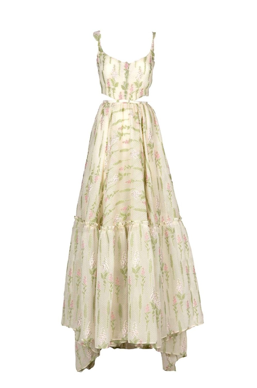 Dresses | Luisa Beccaria Floral Fil Coupe Gown