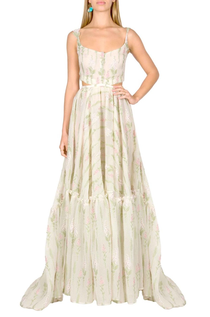 Dresses | Luisa Beccaria Floral Fil Coupe Gown