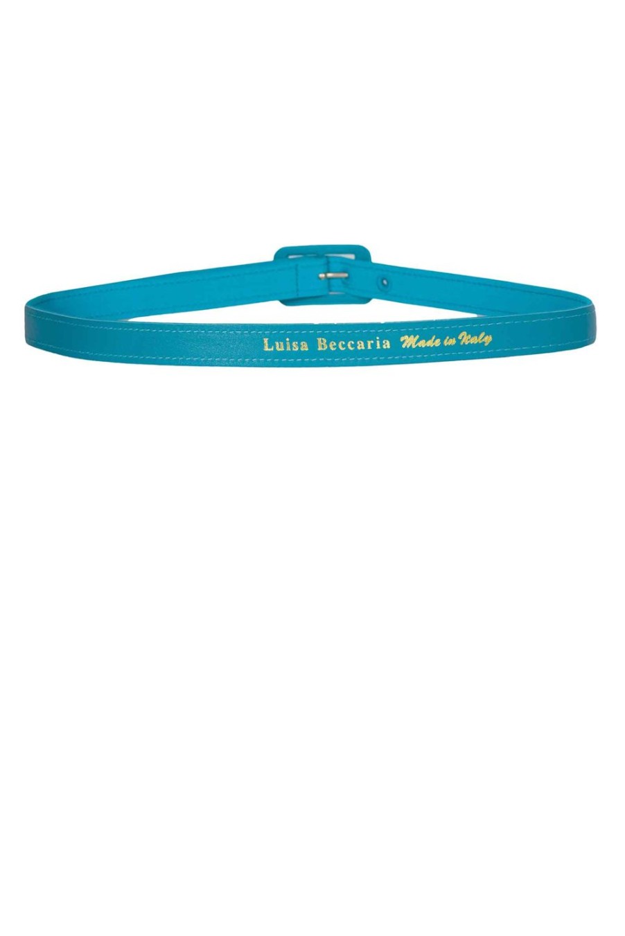 Belt | Luisa Beccaria Silk Satin Turquoise Belt