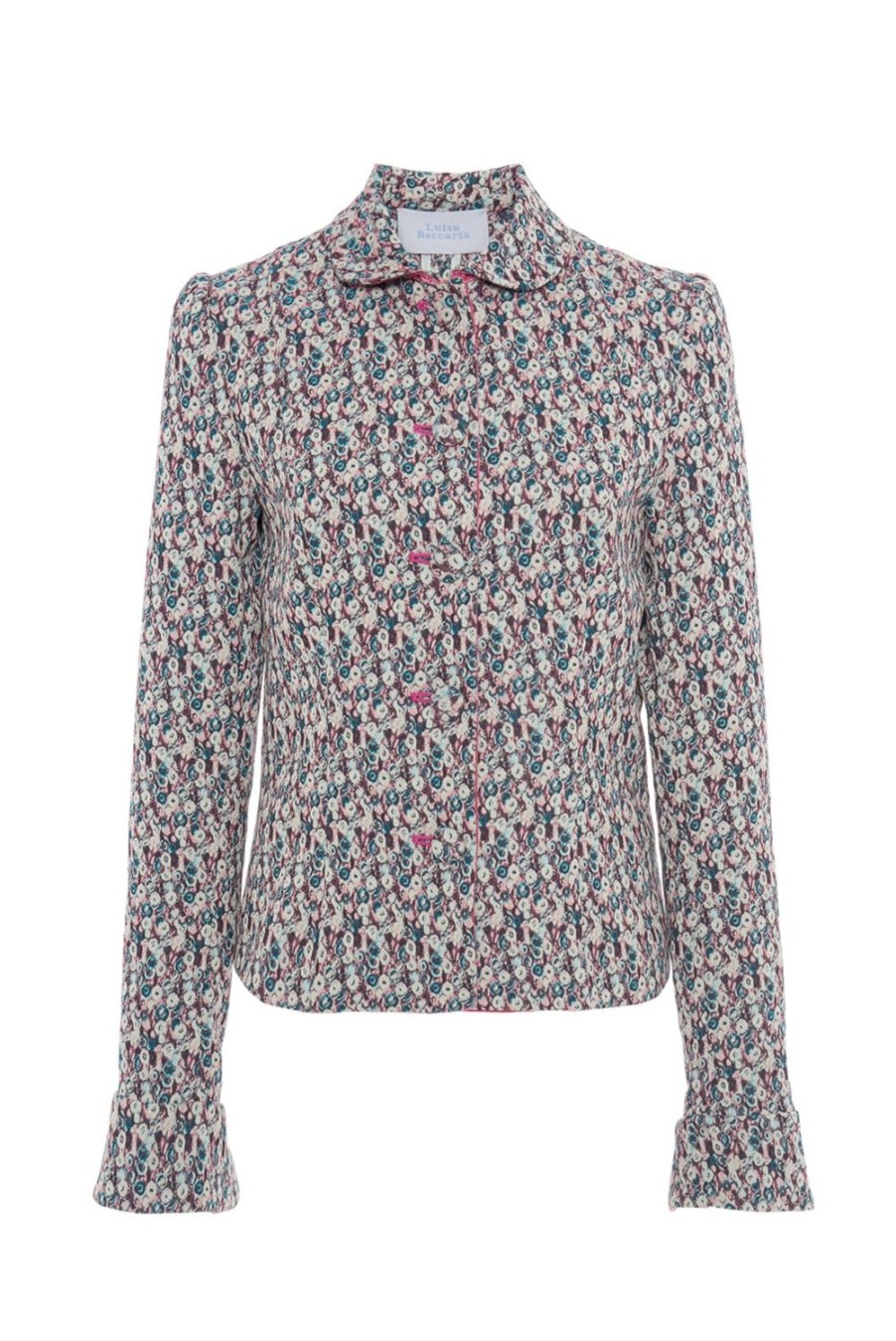 Jackets & Coats | Luisa Beccaria Micro Floral Jacquard Jacket