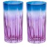 Tumblers | Luisa Beccaria Shade Purple To Blue Set Of Two Large Tumbler Glass