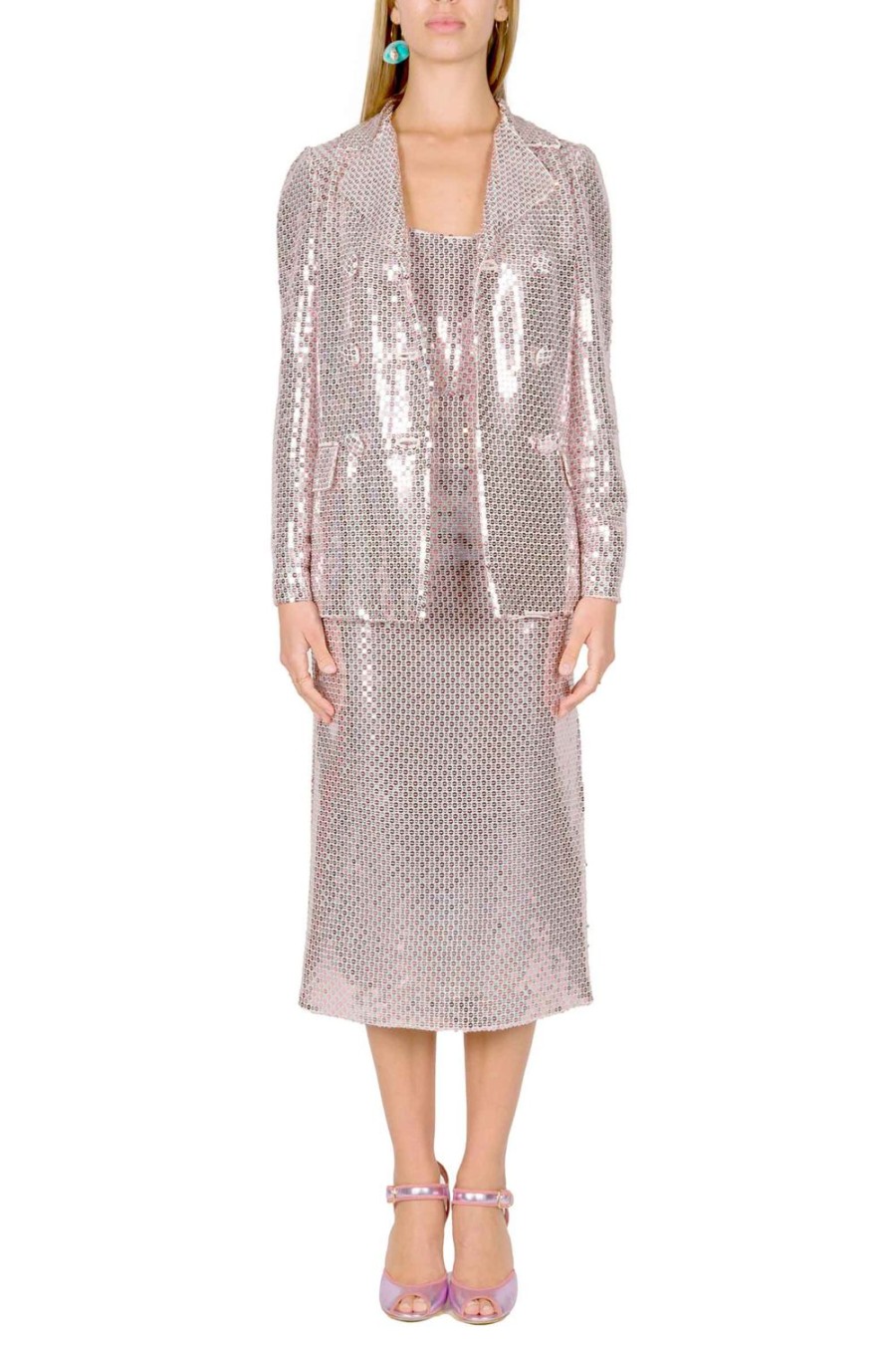 Jackets & Coats | Luisa Beccaria Sequin Double Breasted Blazer