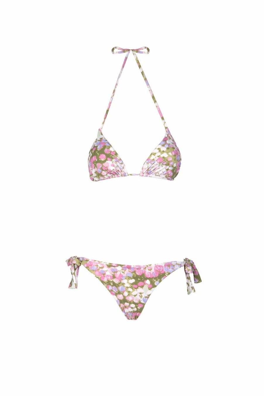 Swimwear | Luisa Beccaria Triangle And Slip Bikini Pink Monet