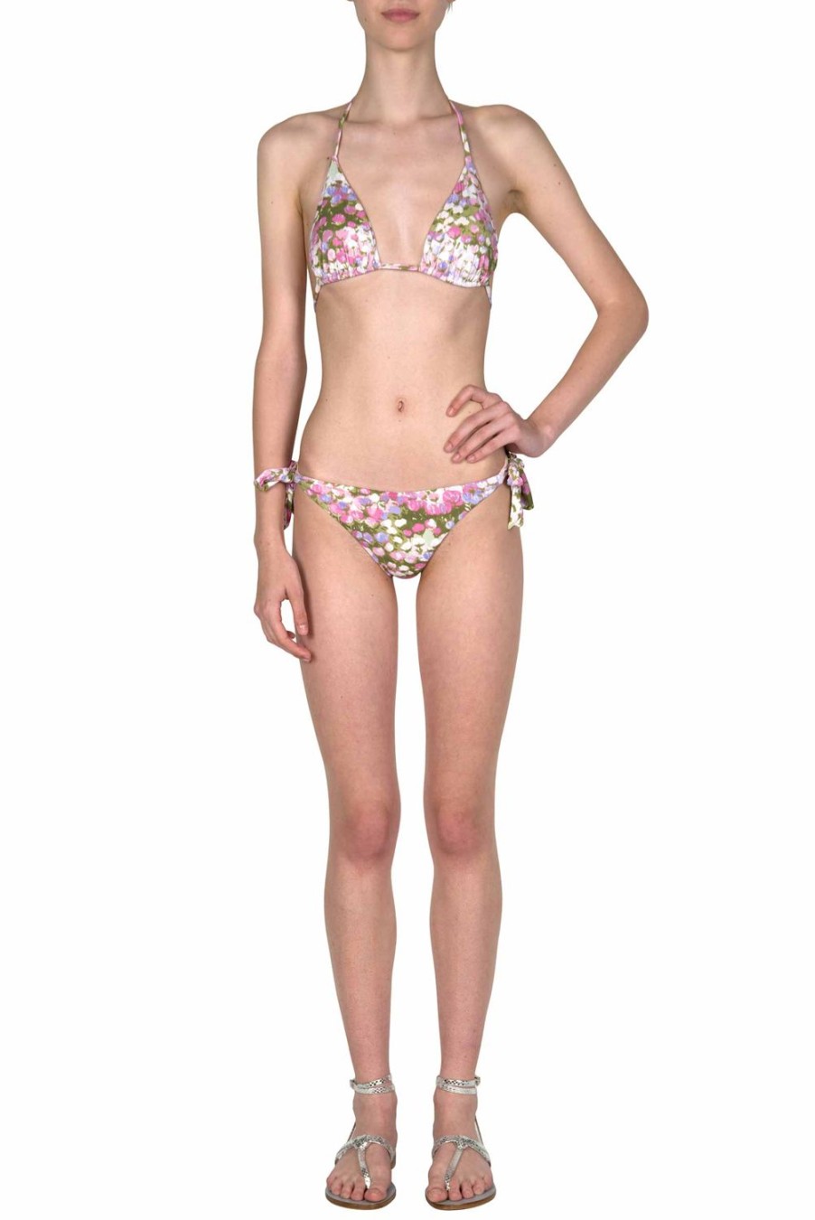 Swimwear | Luisa Beccaria Triangle And Slip Bikini Pink Monet