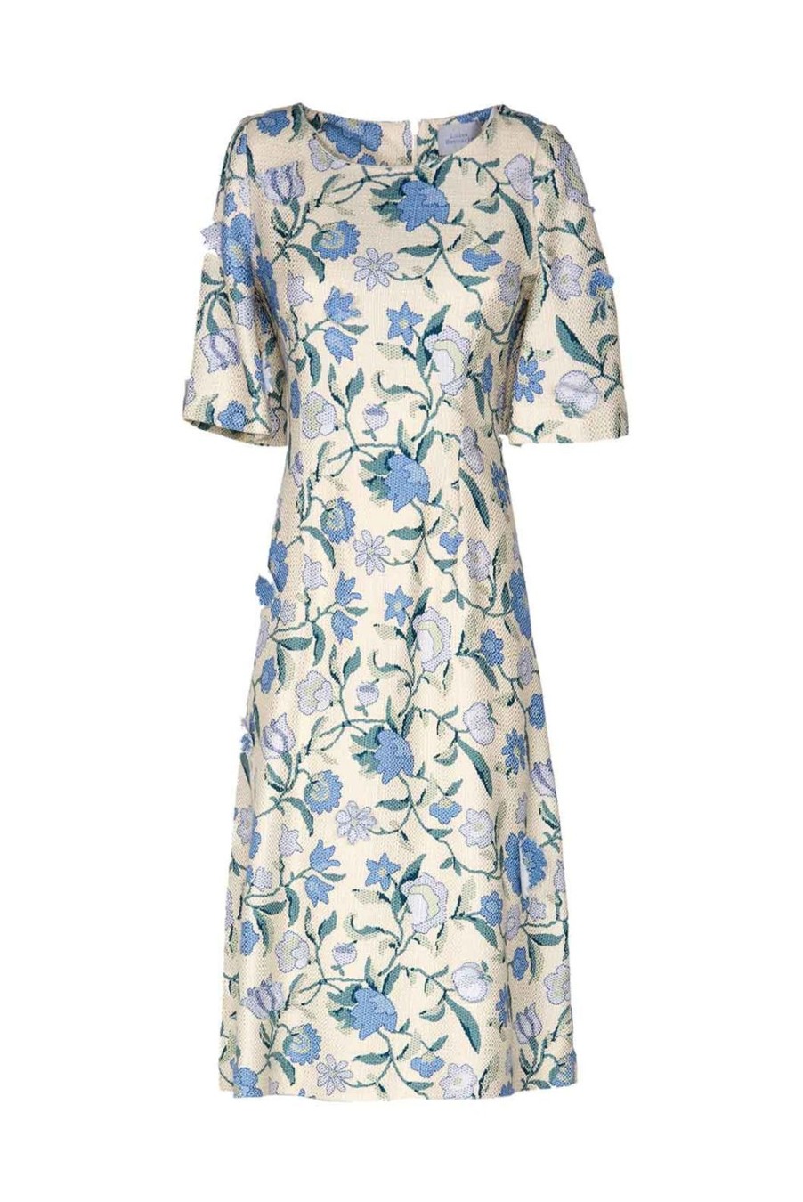 Dresses | Luisa Beccaria Jacquard Wildflowers Straight Dress