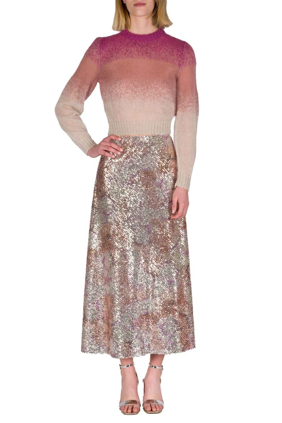 Skirts | Luisa Beccaria Marble Sequined Skirt