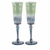 Flute | Luisa Beccaria Shade Blue To Green Set Of Two Domina Flute Glass