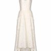 Dresses | Luisa Beccaria Asymmetric Embroidered Eyelet Cream Cotton Midi Dress