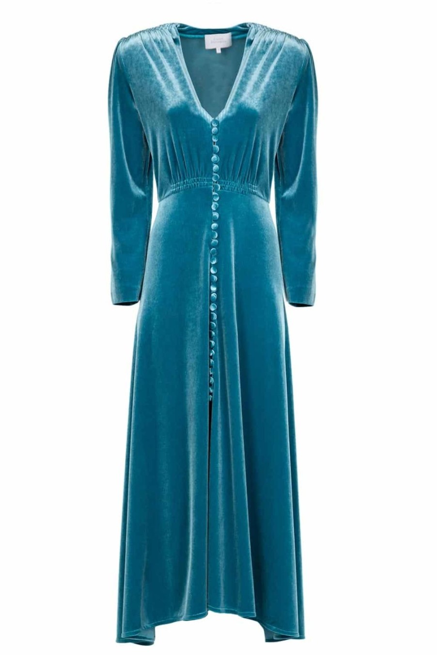 Dresses | Luisa Beccaria Velvet Midi Bottoncino Dress