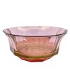 Bowls | Luisa Beccaria Shade Red To Pink Faceted Crystal Salad Bowl