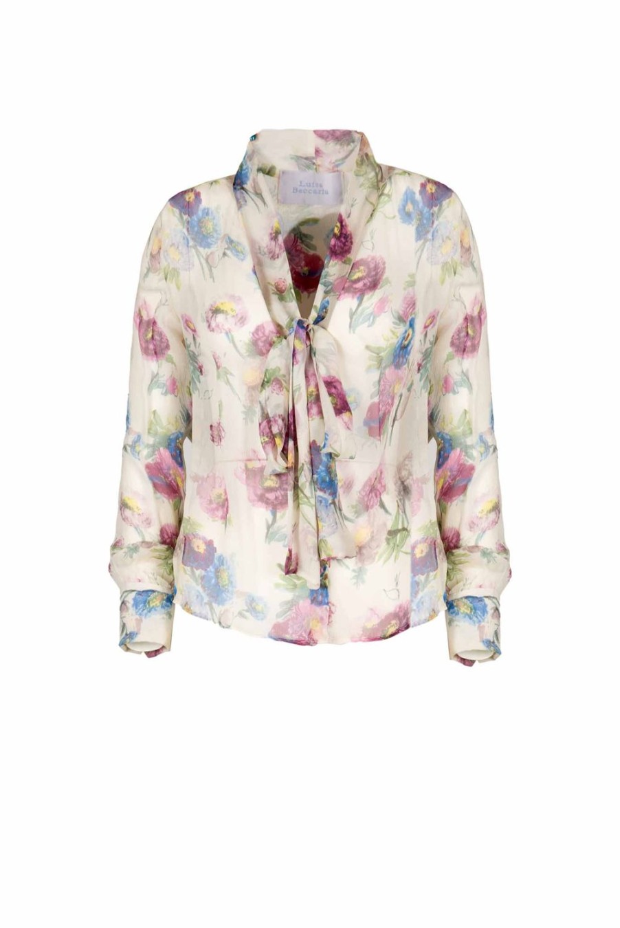 Tops & Blouses | Luisa Beccaria Chiffon Printed Macro Anemones Blouse