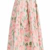 Skirts | Luisa Beccaria Macro Poppies Cotton Stretch Skirt