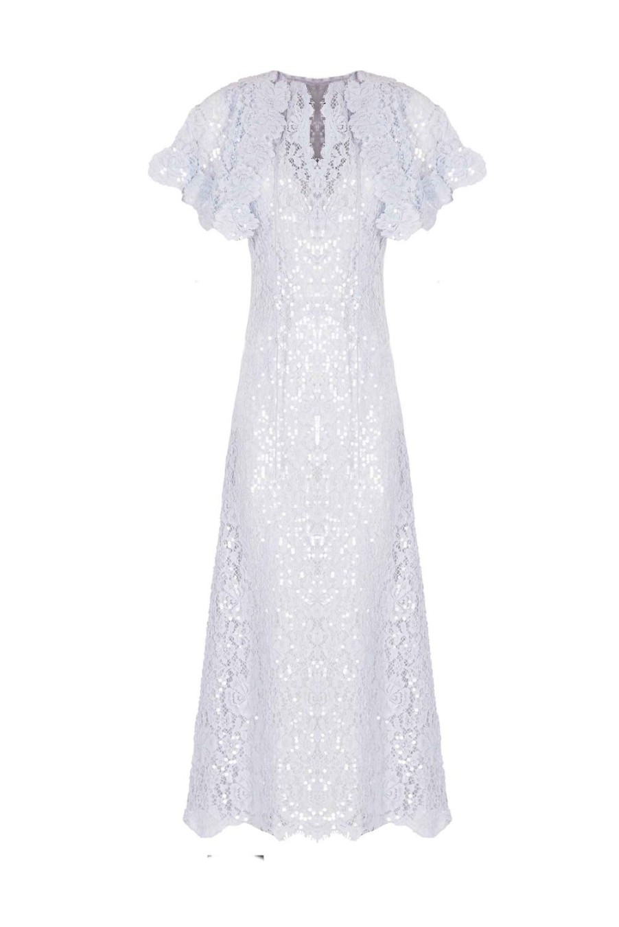 Dresses | Luisa Beccaria Sequinned Lace Short Cape Dress