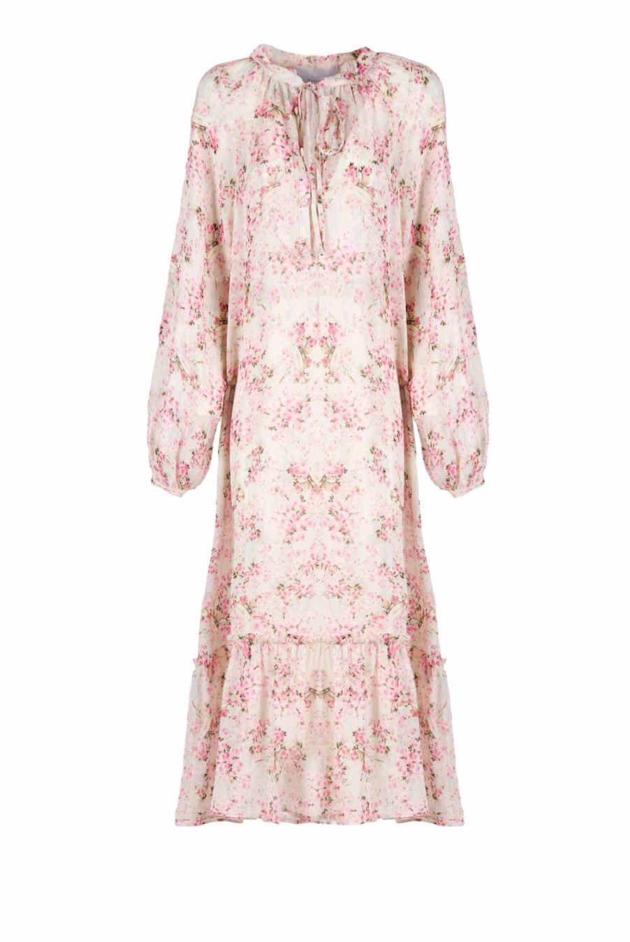 Dresses | Luisa Beccaria Raglan Wide Dress Printed Rose Buds