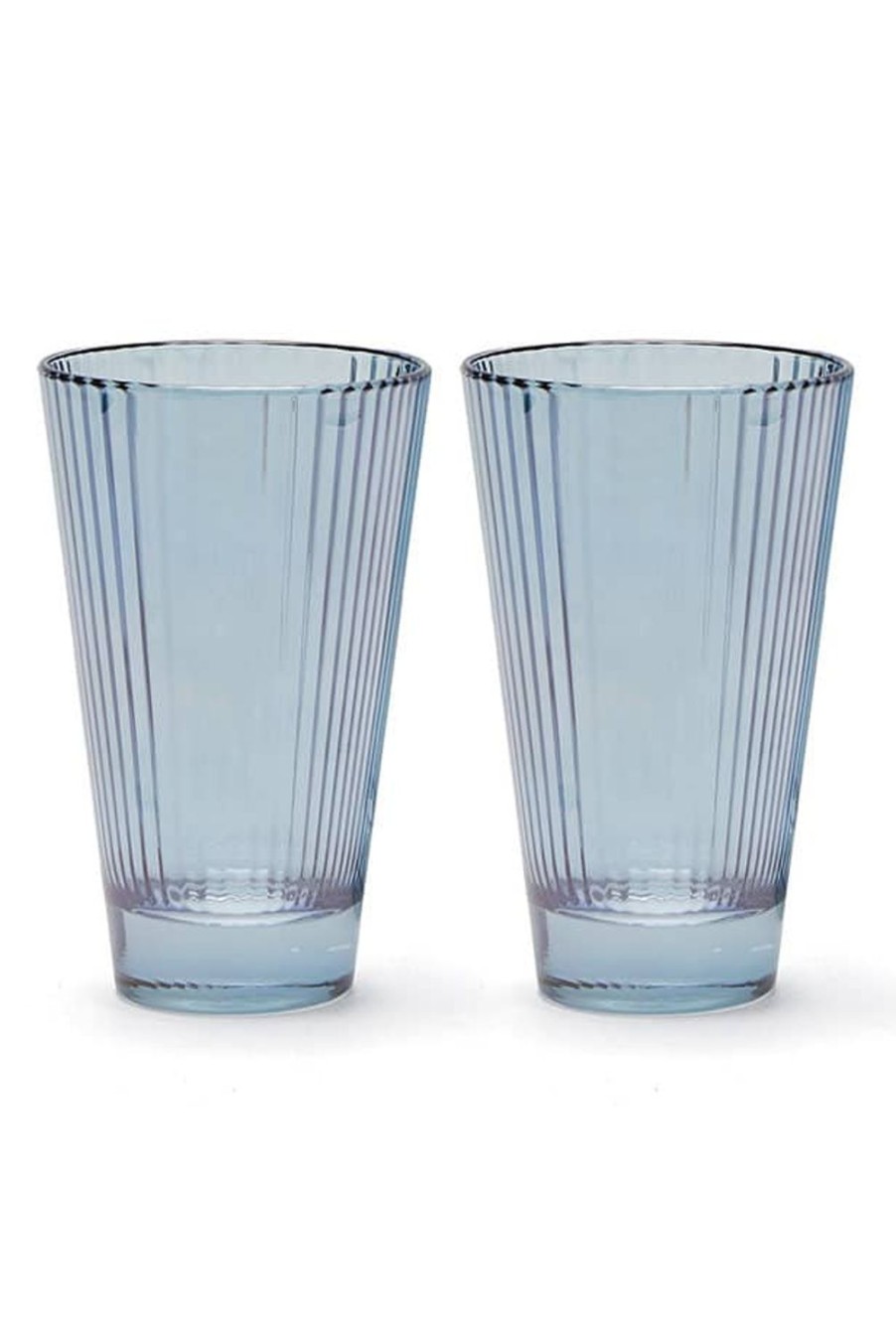 Tumblers | Luisa Beccaria Blue Set Of Two Isis Water Glass