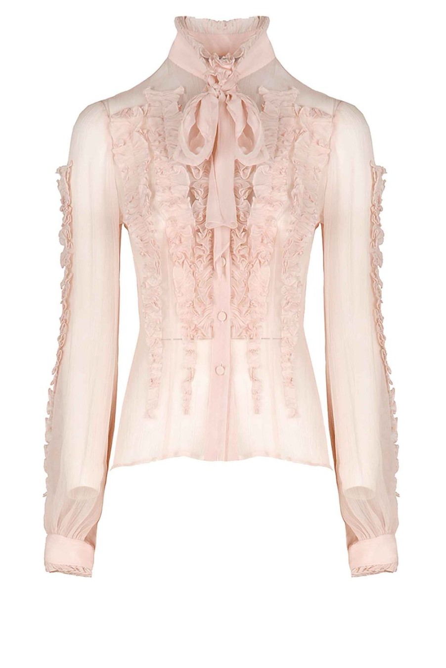 Tops & Blouses | Luisa Beccaria Chiffon Ruffle Blouse