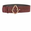 Belt | Luisa Beccaria Bordeaux Suede Belt