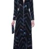 Dresses | Luisa Beccaria Velvet Chevron Bottoncino