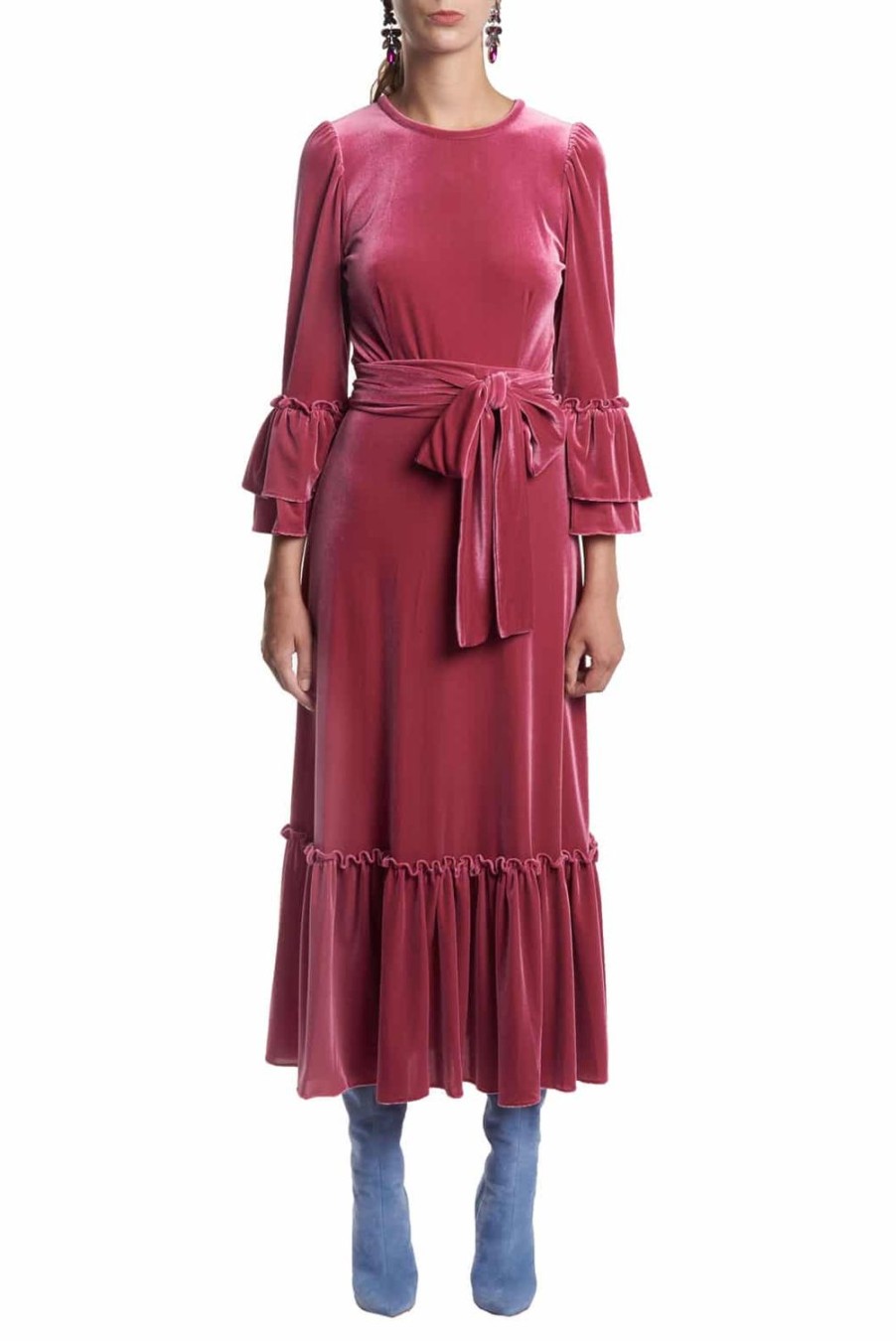 Dresses | Luisa Beccaria Velvet Stretch Midi Dress