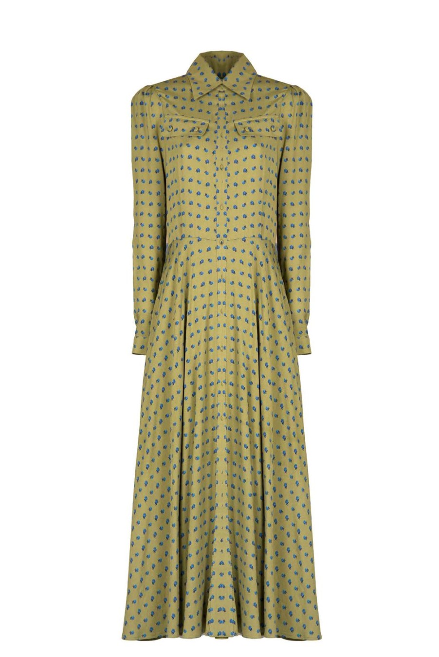 Dresses | Luisa Beccaria Vintage Buds Printed Chemisier Dress