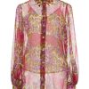 Tops & Blouses | Luisa Beccaria Floral Silk Chiffon Blouse