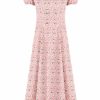 Dresses | Luisa Beccaria Micro Poppies Printed Cotton Stretch Dress