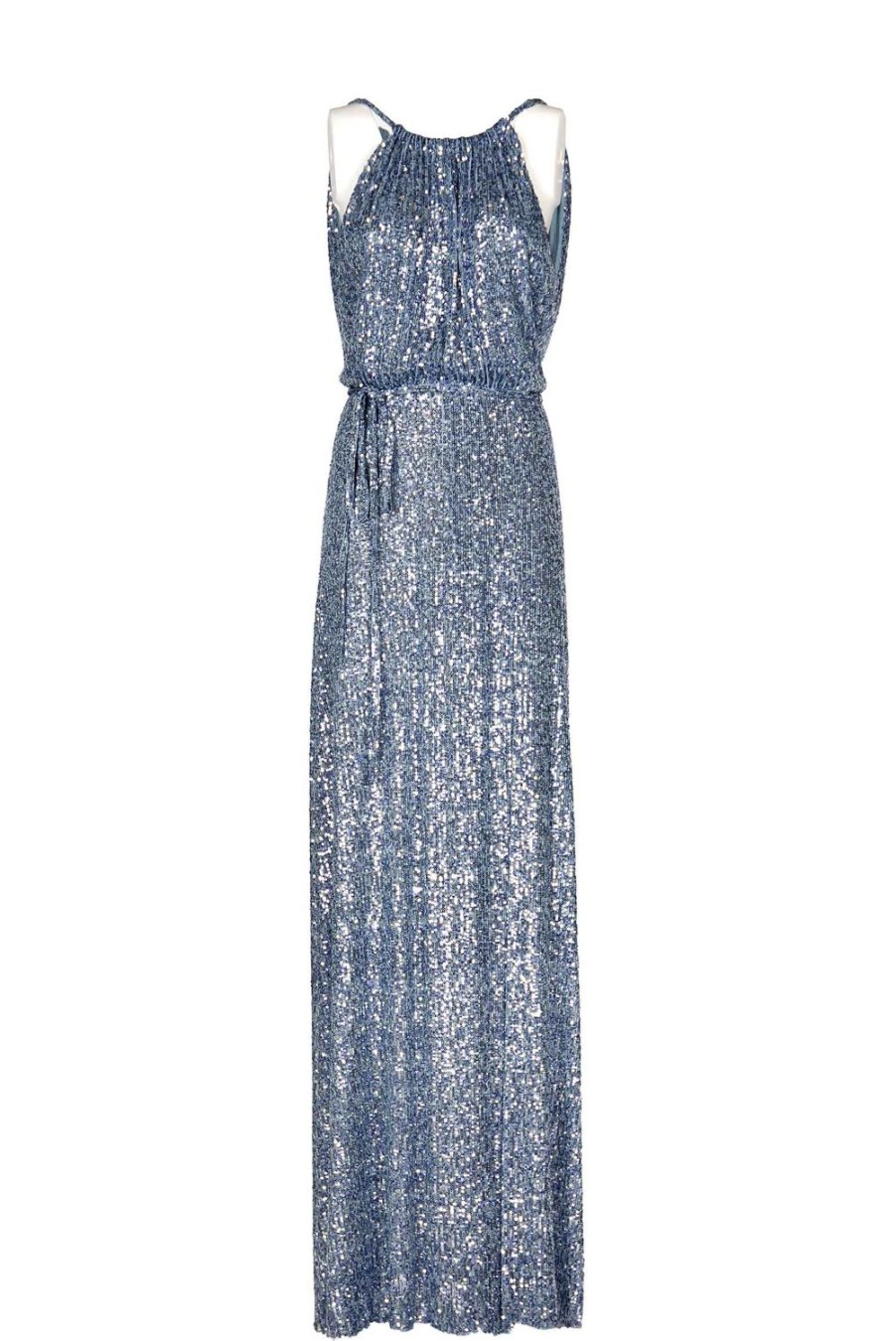 Dresses | Luisa Beccaria High Slit Blue Sequin Dress