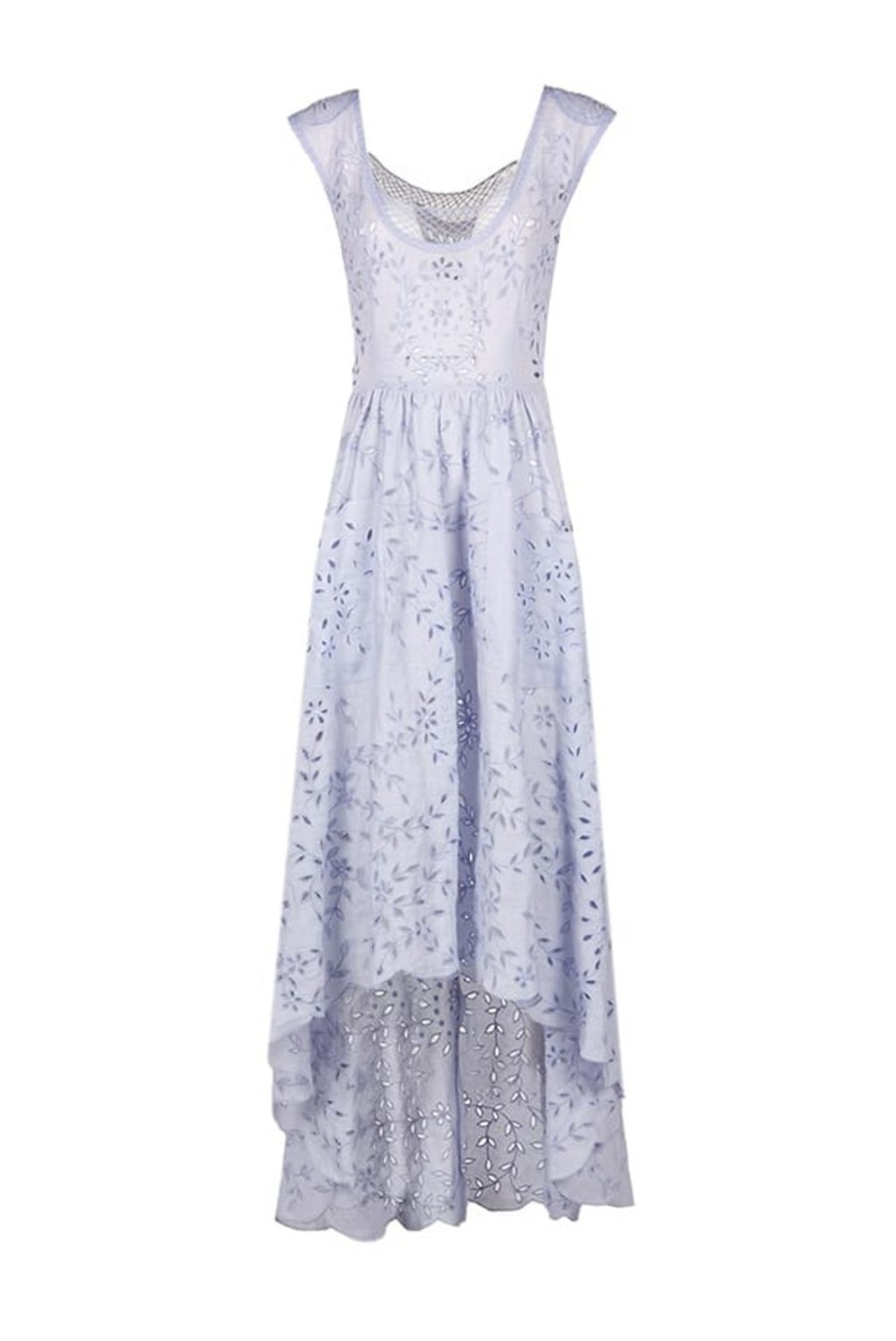 Dresses | Luisa Beccaria Asymmetric Embroidered Eyelet Cotton Midi Dress